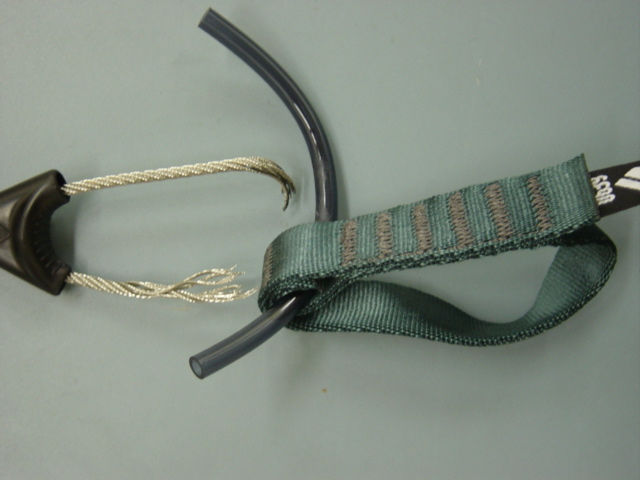 Testing cam slings at the QC Lab.