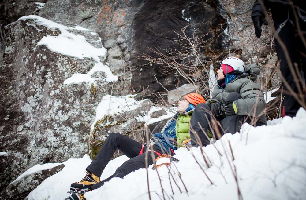 Taking a break and watching the action!