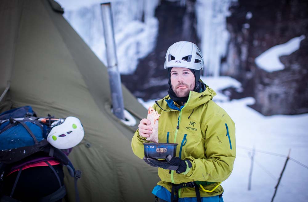 Fueling up for the next climb. 
