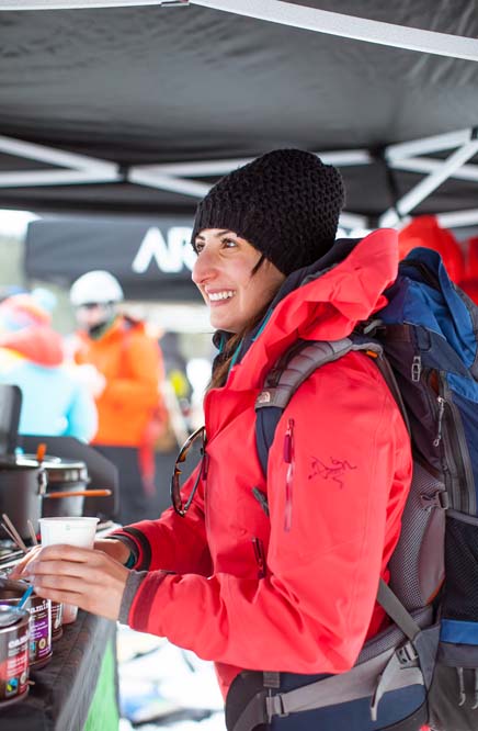 Warming up between clinics.